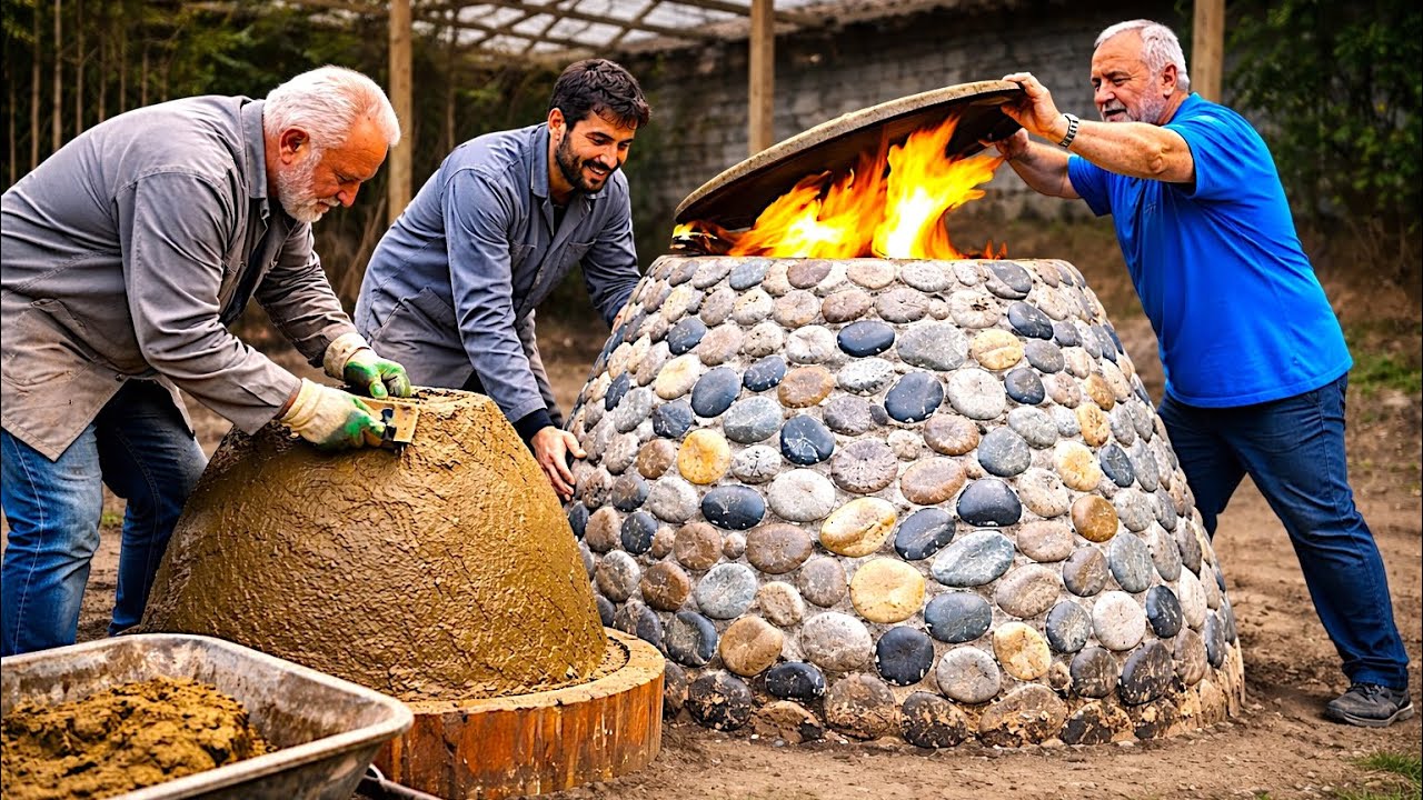 ЗАХВАТЫВАЮЩЕЕ ВИДЕО 😱 КАК СДЕЛАТЬ ПЕЧЬ-ТАНДЫР ❓ строй в саду 🏗️ сделай сам