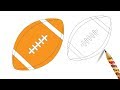 How to draw a rugby ball drawing easy  coloring page