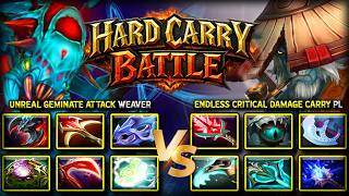 EPIC HARD CARRY BATTLE | UNREAL GEMINATE ATTACK WEAVER VS. ENDLESS CRITICAL DAMAGE PHANTOM LANCER