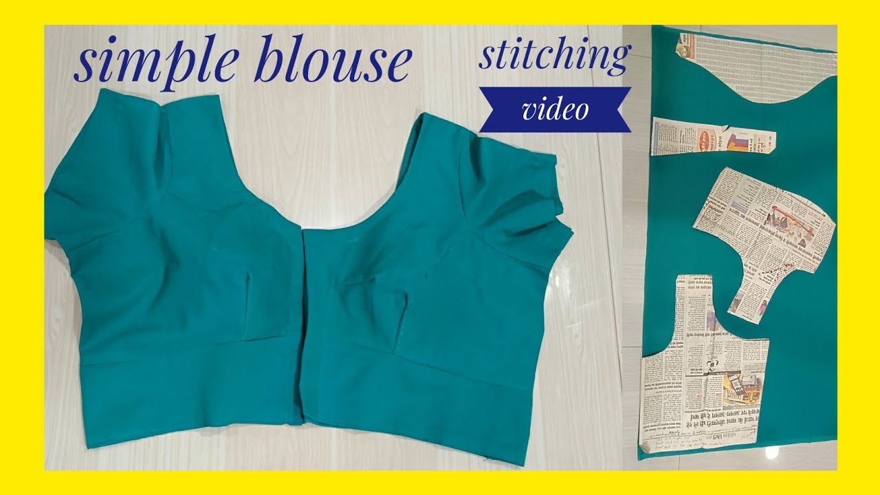 simple blouse stitching video/cross cutting blouse/how to stitch cross