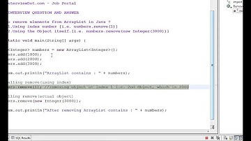 IN JAVA HOW TO REMOVE ELEMENT FROM ARRAYLIST