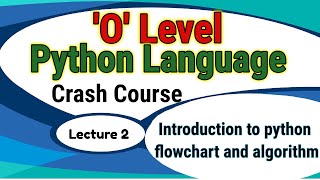 Introduction to python flowchart and algorithm||flowchart symbols||Python Lecture 2 Part 1 2/21 DAYS