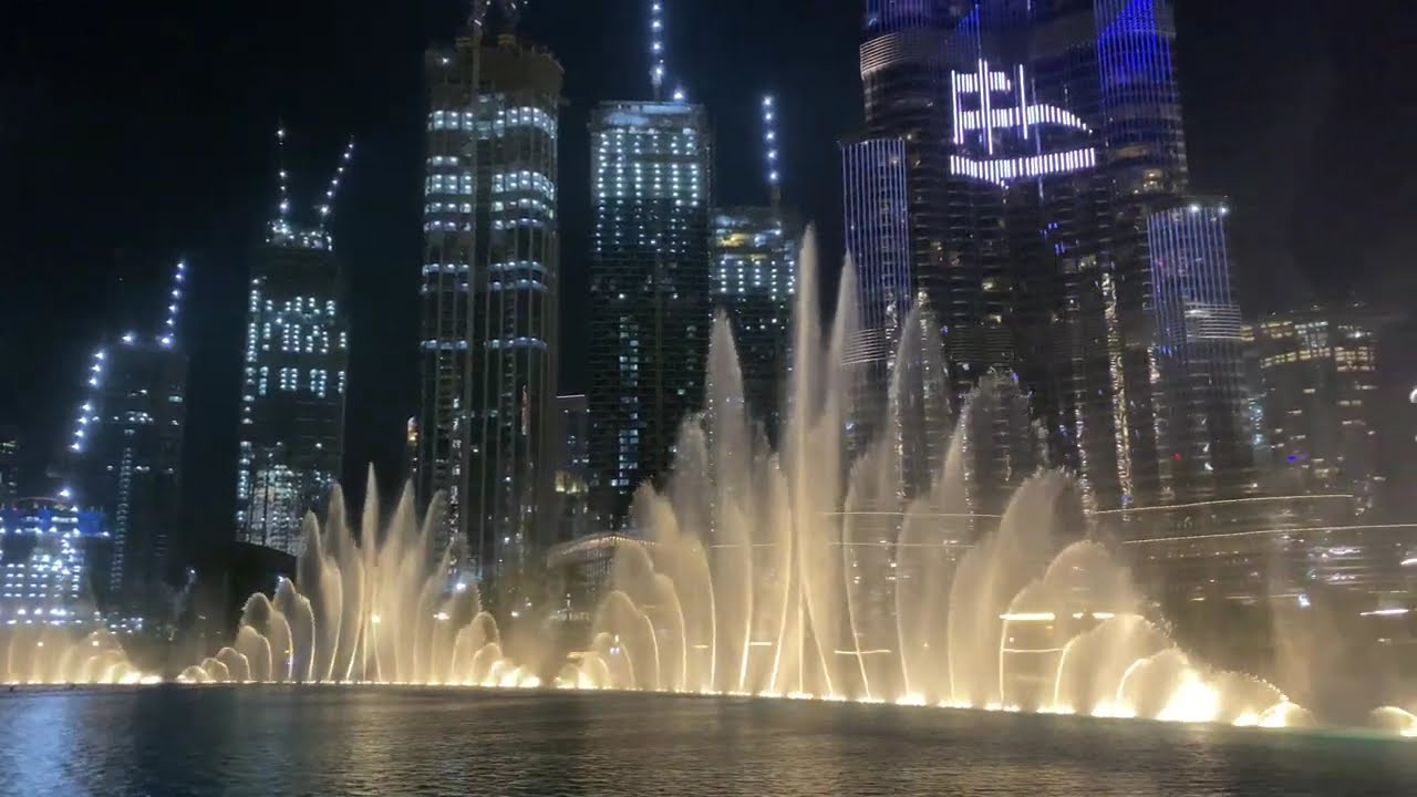 Dubai Fountain Extravaganza: A Symphony of Water, Light, and Music.