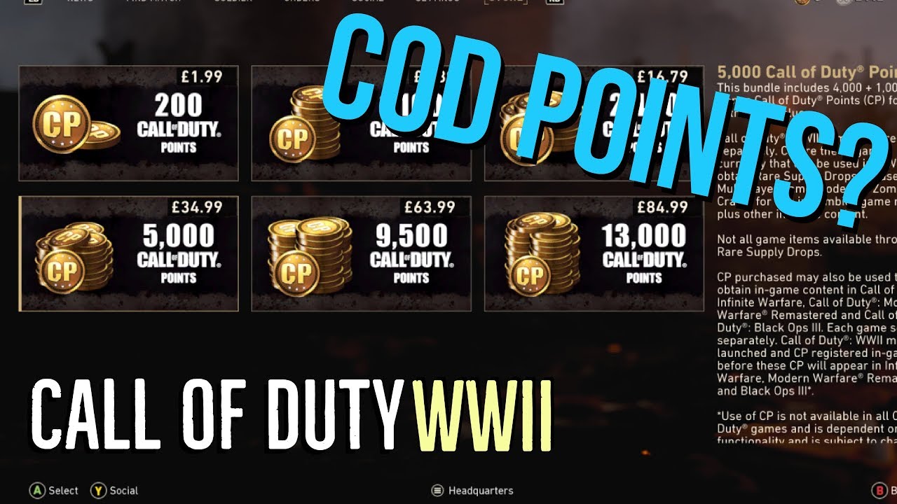 COD POINTS ARE HERE!! (CoD:WW2)