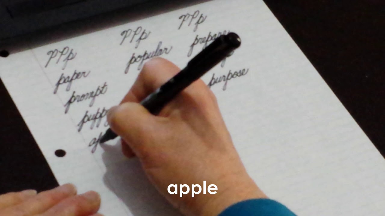 Cursive Writing Practice - Letter P - YouTube