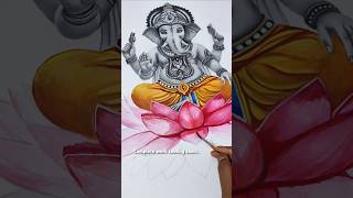 From graphite to divine ✨ Ganpati Bappa is finally getting his colours 🕉️#art #shorts #viral