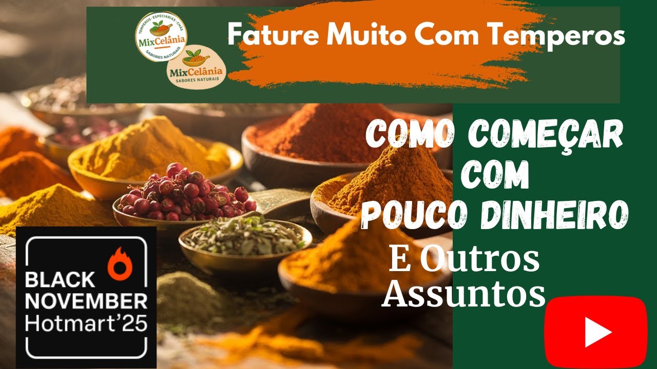 Como Como Começar Com Pouco Dinheiro e Outros Assuntos  -  Black November Hotmart '25