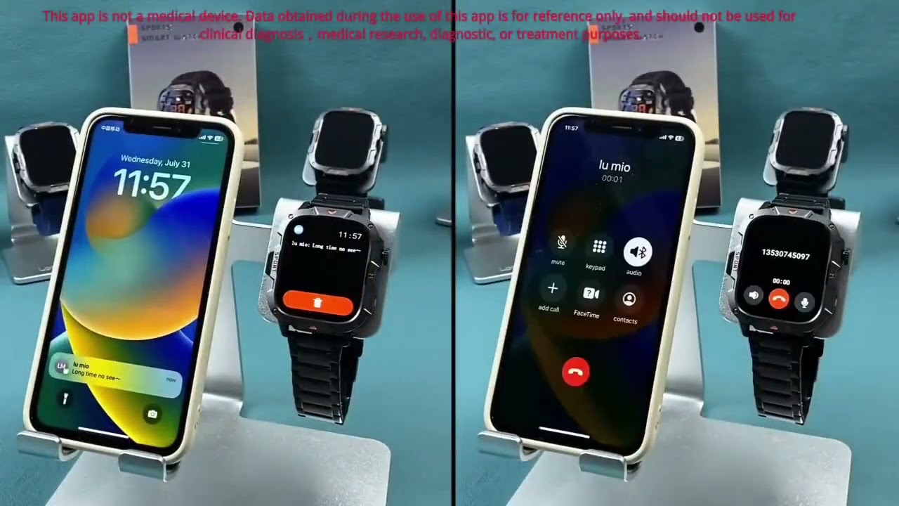 2025 New For Xiaomi Military Grade Smart Watch Men 1.96" AMOLED