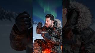 survival cold extreme winter blizzard fire cooking tent snow arctic survive 4k #shortsviral #shorts