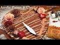 【アクリル絵の具×粘土】美味しそうな絵の具でつくるチョコレートケーキ🍫　Making Chocolate Cake with Acrylic Paints and Resin Clay