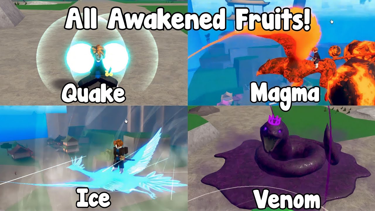 ALL NERF AWAKENED FRUITS DAMAGE AND SHOWCASE in King Legacy 