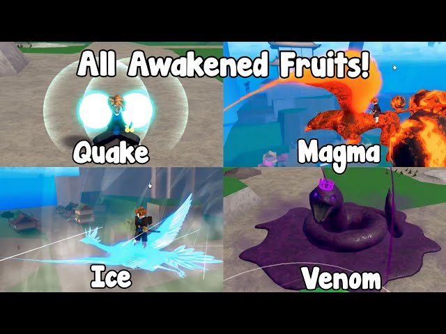 All AWAKENED FRUITS Damage And Showcase!