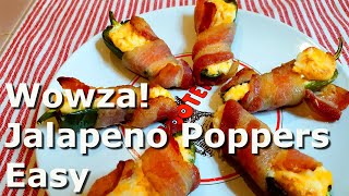 Bacon Wrapped Jalapeno Poppers - Easy