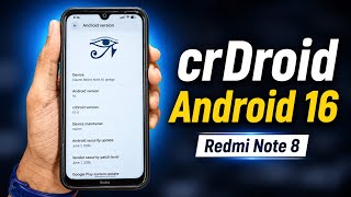 🔥 crDroid Android 16 for Redmi Note 8 | Full Review & Gaming Test! 📱