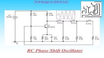 PCB & SPICE Lab - 04-RC Phase Shift Oscillator in Malayalam | VJ Suresh