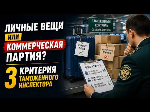 Личные вещи или коммерческая партия? 3 критерия таможенного инспектора.