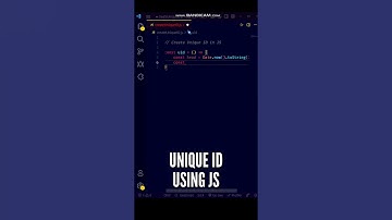 😄😄 Create a Unique ID and do Export using JavaScript ES6 #shorts #javascript #programming #coding