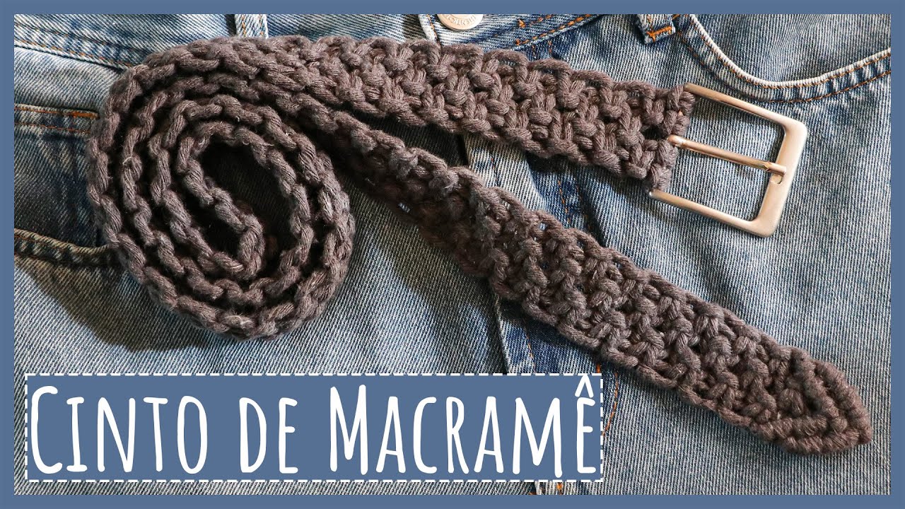 🧶 Transforme uma Fivela Antiga em um Cinto de Macramê! ✂️