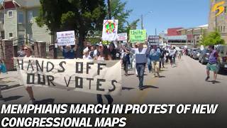 Memphis Democrats, protestors march in Downtown over Tennessee congressional redistricting