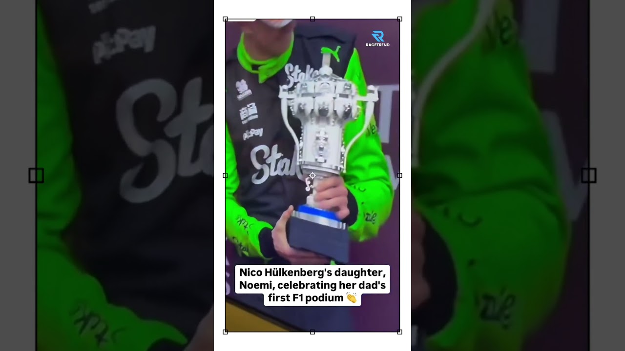 Nico's daughter celebrating his first podium #f1 #formula1