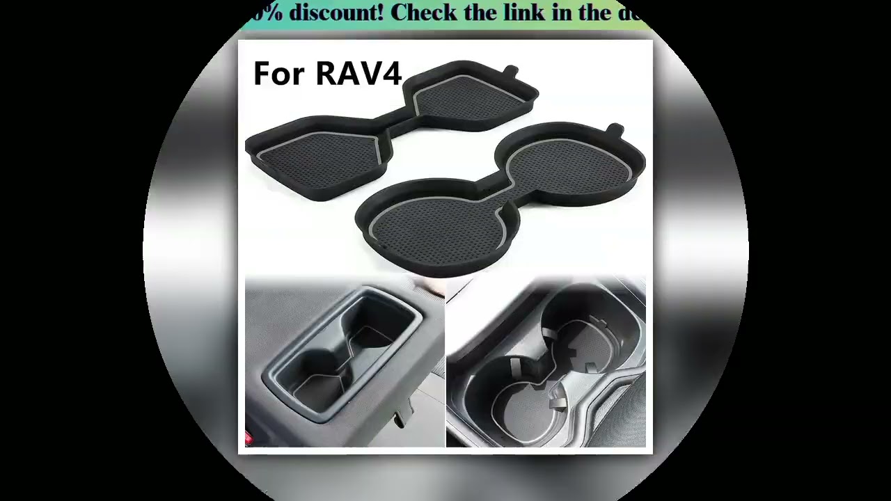 Hands-on Car Cup Slot Holder Coaster For Toyota RAV4 2025 2024 2023 2022 2021 2020 2019 No Slip Sil