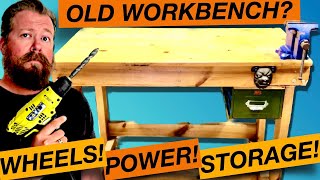 TOP 3 Ways to IMPROVE an Old Workbench! Adding LOADS of FUNCTIONALITY!!!