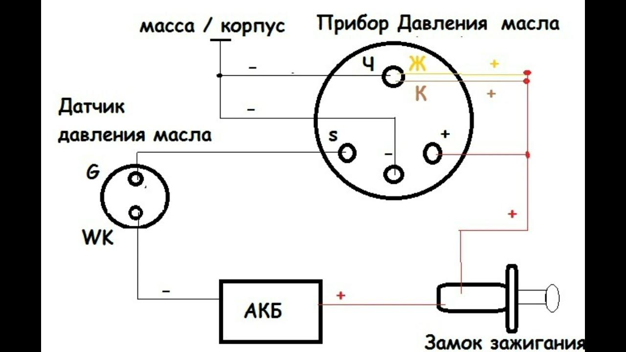 Распиновка датчика давления масла