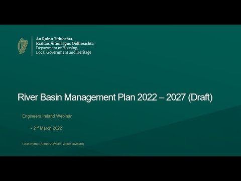 Draft River Basin Management Plan 2022 - 2027 - YouTube