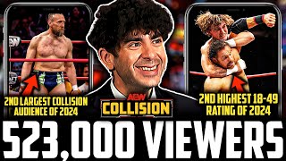 AEW Collision 523,000 Viewers | 2ND HIGHEST VIEWERS OF 2024 | AEW All Out CHANGE | WWE Giulia INJURY
