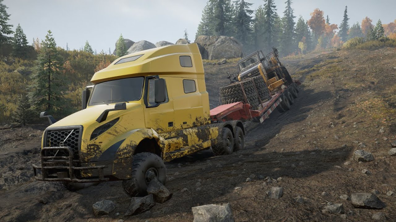 Transporting Off Road Disassembld CATERPILLAR Truck - SnowRunner | Logitech G29 | Arc Gaming Live