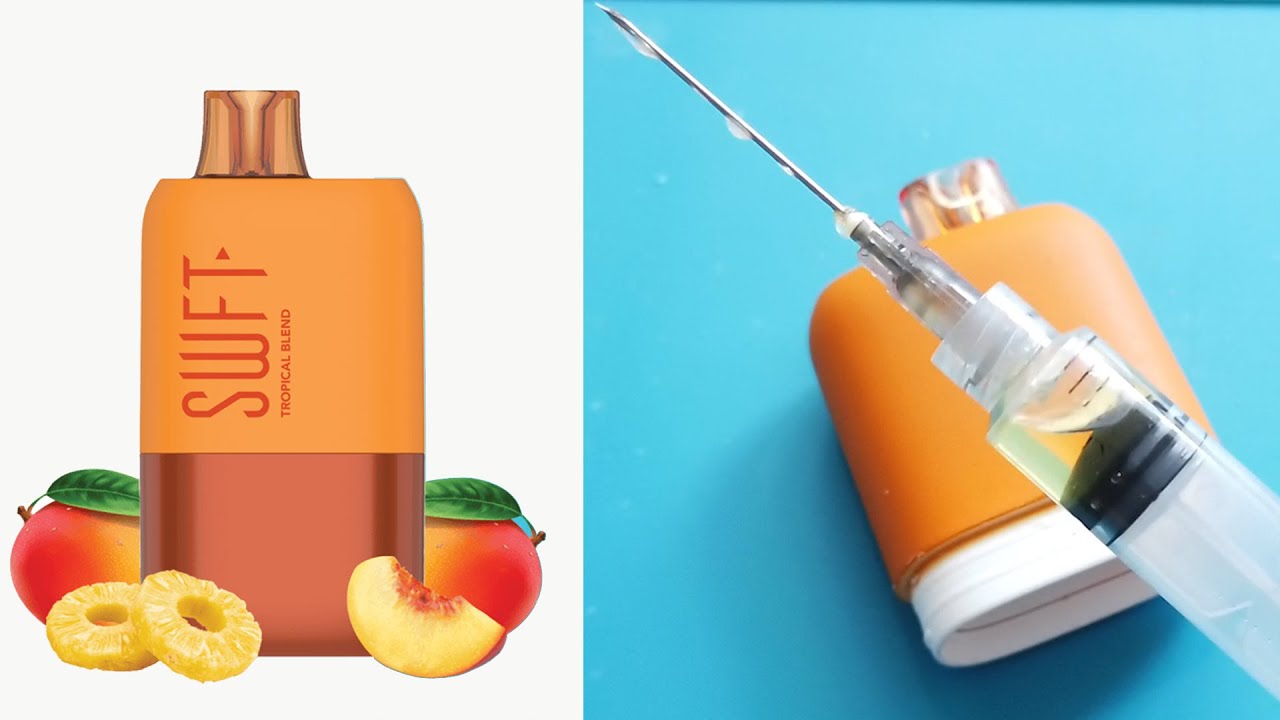 How to Open and refill SWFT ICON 7500 TROPICAL BLEND DISPOSABLE VAPE  Rechargeable cigarette disassem
