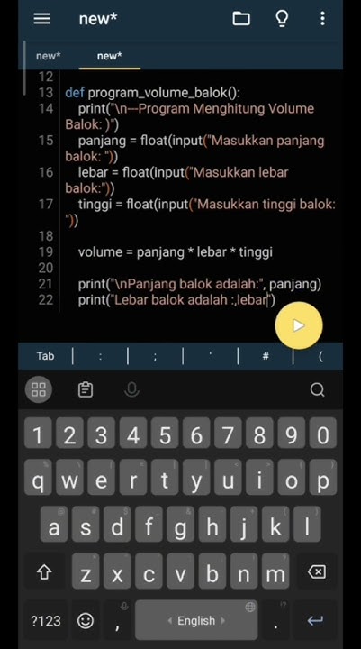 Tutorial Mencari Rumus Balok Dalam Python #coding #tugasb #tutorial # ...