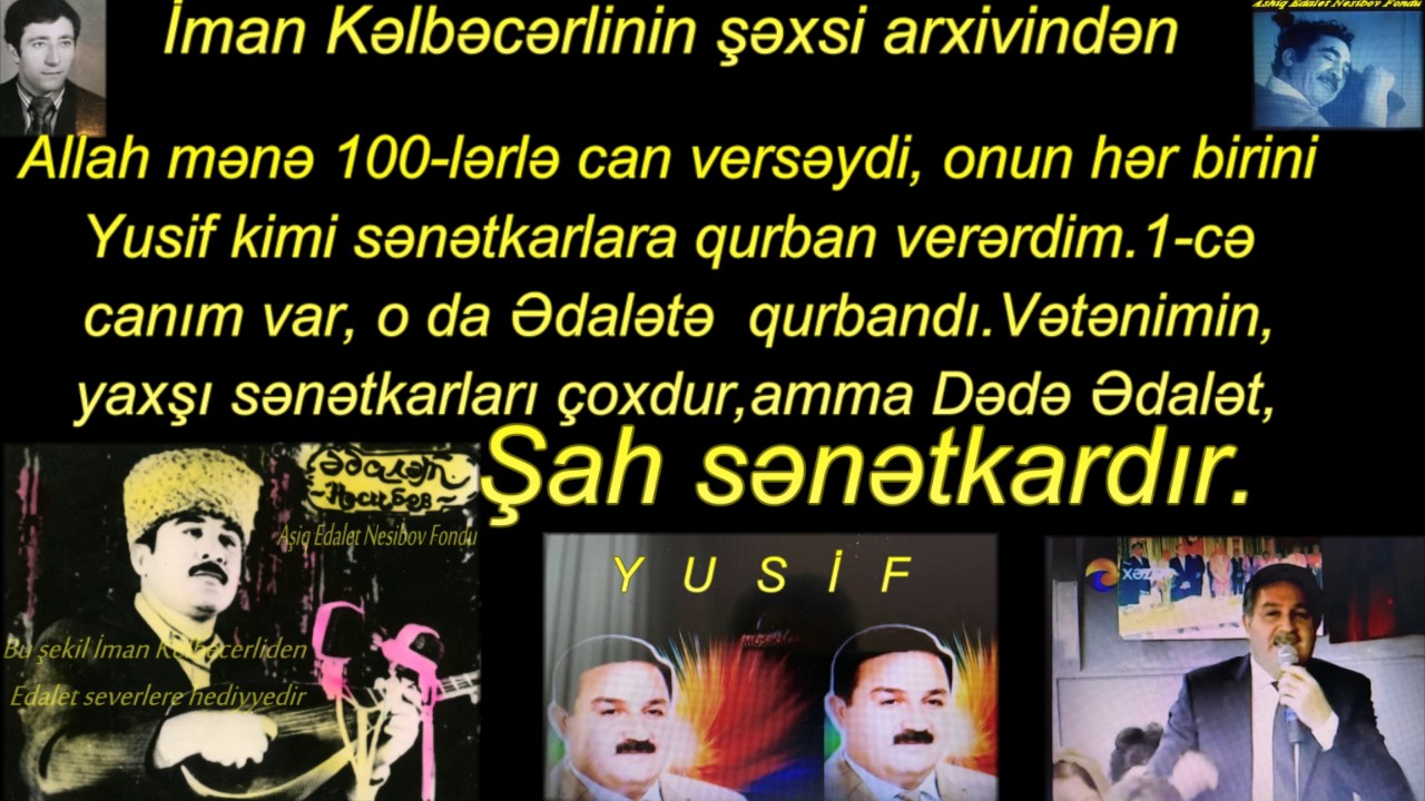 Aşıq Ədalət Nəsibov Fondu-1016. Yusif-seçilmiş əsərləri