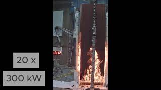 ACP-FR45 - Vertical fire spread testing (Test 3)