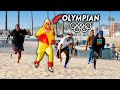 Olympic Runner Pranks Strangers on Venice Beach (40 Yard dash)