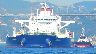 Top 10 Heavy Tanker Ships Transport Oil through Bosphorus In Istanbul