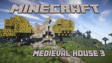 Minecraft House Tutorial::Medieval House 3::Style 2