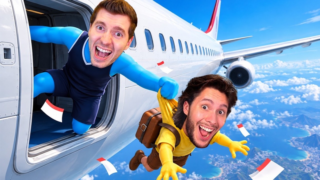 TROLLEI MEU AMIGO pulando do AVIAO - (SOS Ops Overbooked)