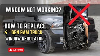 DIY Ram Power Window Regulator Replacement | 4th Gen Ram. 00-22 Classic. Ram1500 Power Window Repair