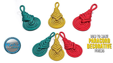 Paracord Teardrop - How to Make a Paracord Decorative Knot Teardrop or Pipa Knot Tutorial DIY