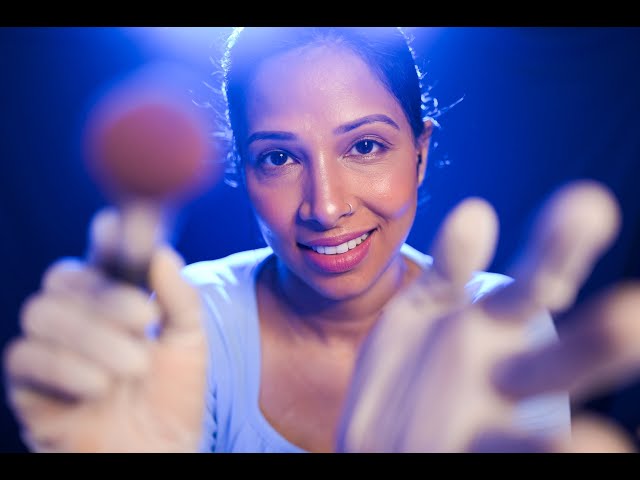 Indian ASMR| face brushing, relaxing hand movements