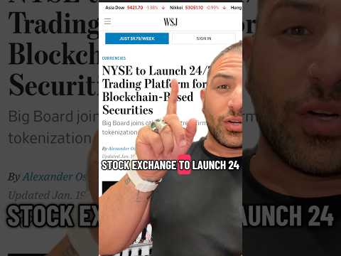 Video preview for NYSE plans 24/7 blockchain trading as Wall Street moves toward an always on future