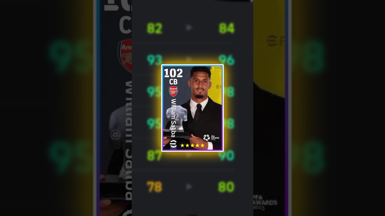 How To Train William Saliba 102 Rated  in eFootball 2026 