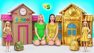 Gold vs Cardboard School Challenge by Multi DO Smile Gold vs Cardboard School Challenge by Multi DO Smile