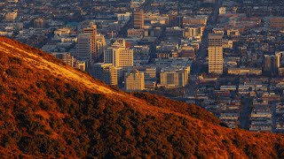 Golden Hour at Beaudry Loop Trailhead | Glendale, California [4K Stock Footage]