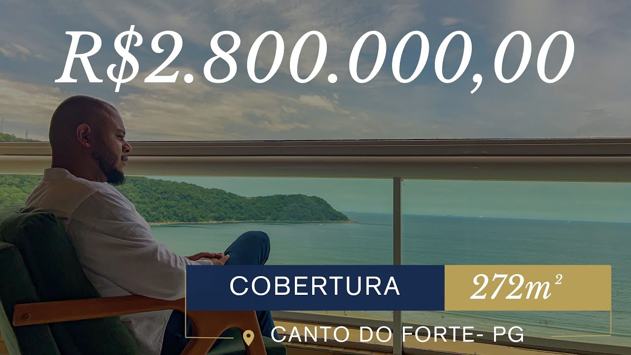 COBERTURA DUPLEX FRENTE MAR | 3 DORM, PISCINA E ÁREA GOURMET | CANTO DO FORTE, PRAIA GRANDE BRAZIL