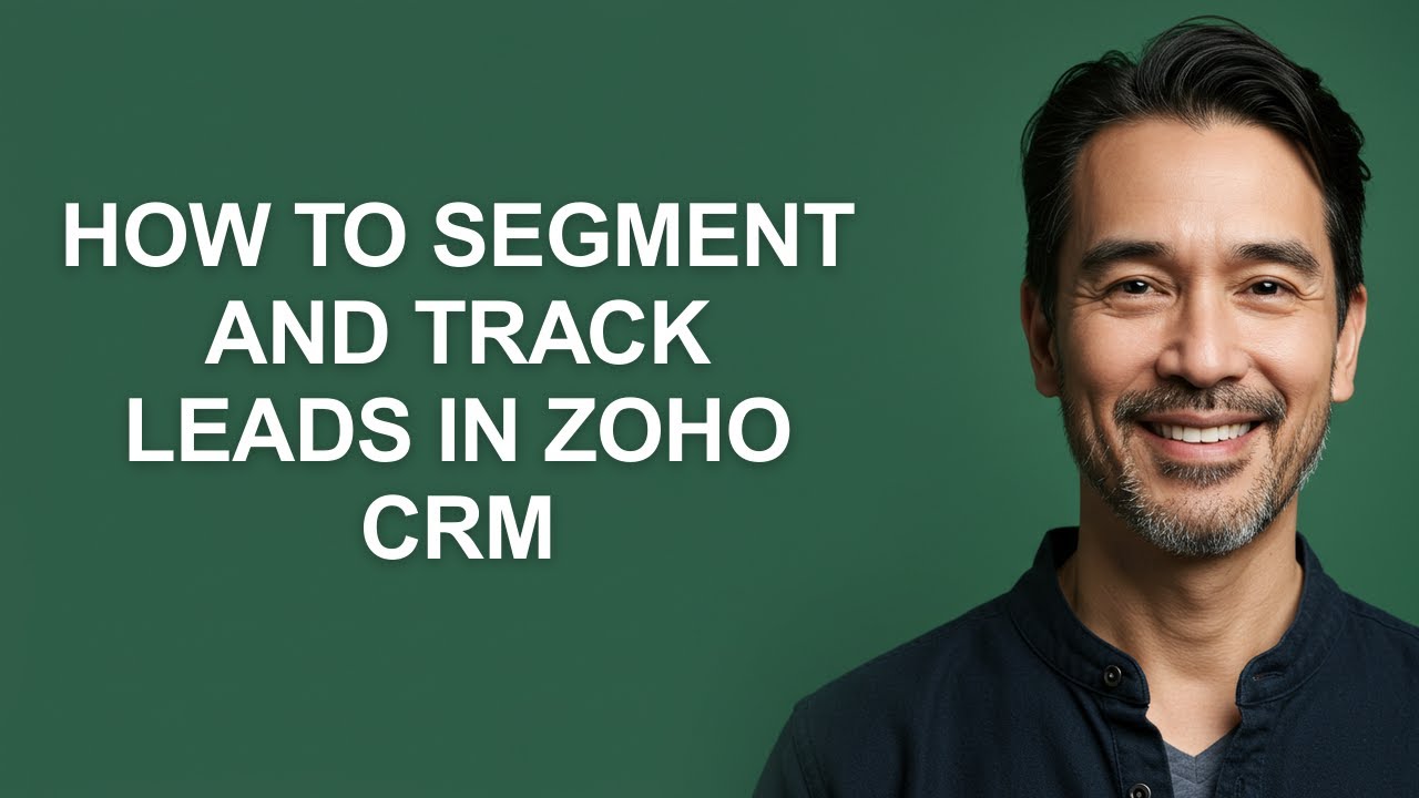 How to Segment and Track Leads In Zoho Crm - KevinHowTo - YouTube