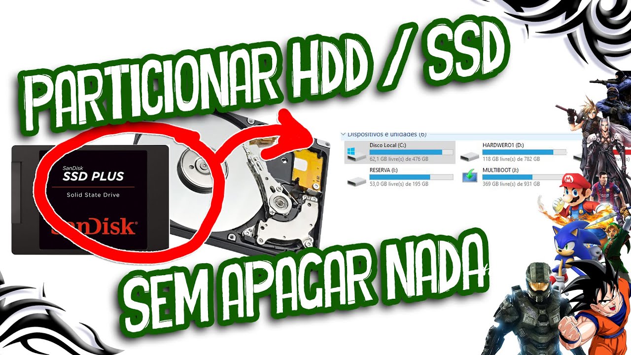 Como Particionar um HD sem perder arquivos - DIMINUIR VOLUME - YouTube