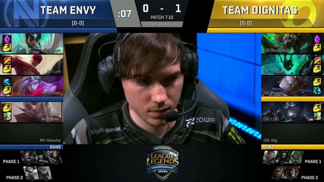 DIG vs nV, Game 2   NA LCS 2017 Summer    Dignitas vs EnVy G21