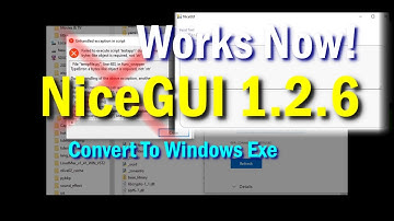 NiceGUI 1.2.6 Convert Python To Window Exe | Fix Unhandled Exception Error